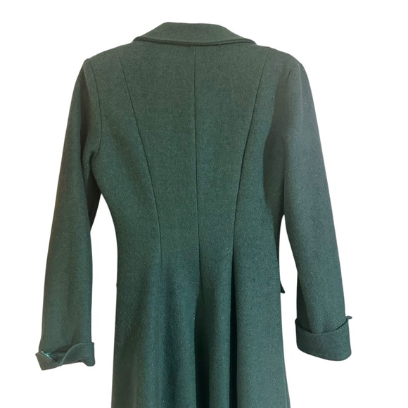 Tatyana Boutique Retro 1950s Emerald Pin Up Wool Blend Dress Coat Medium - Picture 6 of 9